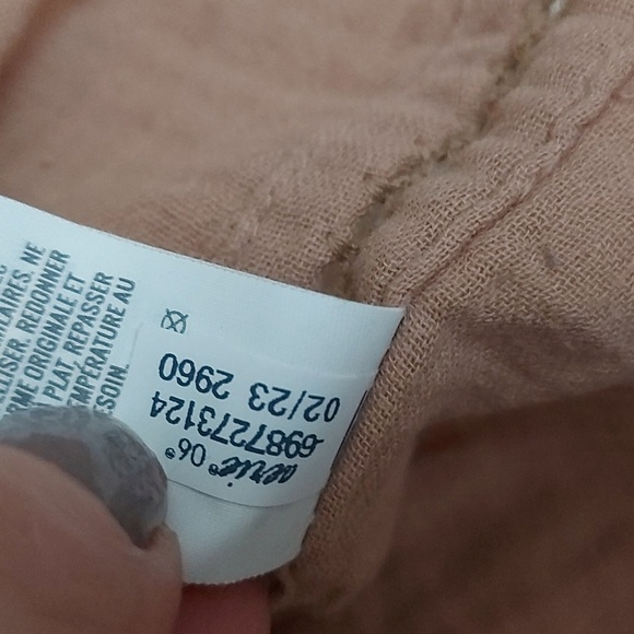 NWT Aerie Gauzy 100% Cotton Sleeveless Crop Top Frayed Light Brown Size Medium - Picture 8 of 8